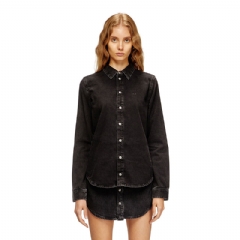 Diesel Women Denim shirt with contrasting stitching Black A15808068SS