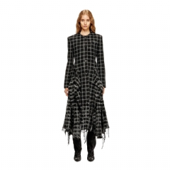 Diesel Women Bouclé coat with frayed hem Black A206960QVCK