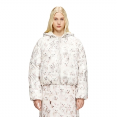 Diesel Women Padded jacket with cat print White A196020WFCH