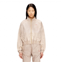 Diesel Women Windbreaker in treated Taslan Beige A218870PLBH