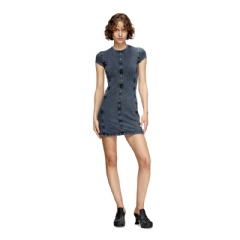 Diesel Women Mini dress in denim-look jersey Dark Blue A195170KIBY