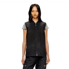 Diesel Women Sleeveless technical JoggJeans vest Black/Dark grey A18950068SJ