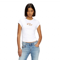 Diesel Women T-shirt with peekaboo logo White A062680AFAA