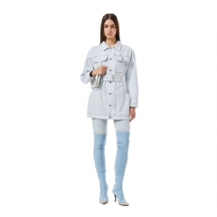 Diesel Women Trucker coat Light Blue A038780079Z 
