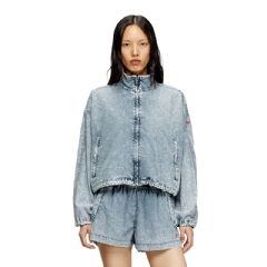 Diesel Women Windbreaker in treated Taslan Beige A218870PLBH