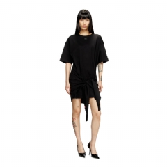 Diesel Women T-shirt dress with tie front Black A192320NIAX