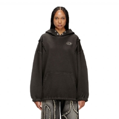 Diesel Women Hoodie with faded effect Black P015790SPCF