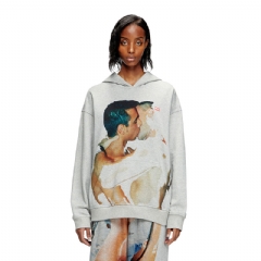 Diesel Women Hoodie with graphic print Grey P015560SPBE