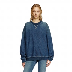 Diesel Women Sweatshirt in Track Denim Medium blue A1636809L75