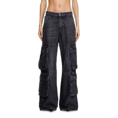 Diesel Women relaxed jeans 1996 d-sire 0hlaa Black/Dark grey A118710HLAA