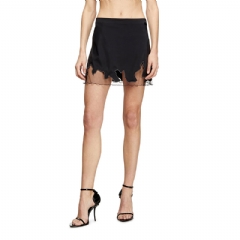 Diesel Women Nylon mini skirt with tulle insert Black A196090NKCV