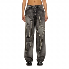 Diesel Women straight jeans d-thugclub 0bebt Black/Dark grey P015840BEBT