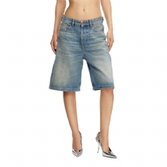 Diesel Women Denim shorts Light Blue A1405109J83