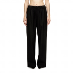 Diesel Women Wool pants with drawstring Black A197940GIBX