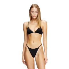 Diesel Women Thong with Oval D detail Black A175670IKBN