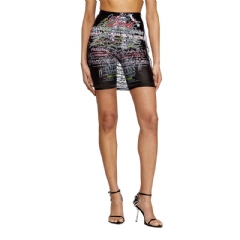 Diesel Women Layered skirt with lyrics print Black A197260JLBY