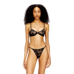 Diesel Women Underwire bra in nylon lace Black A204590DRAK