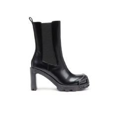 Diesel Women D-Hammer-High-heel boots with Oval D plaque Black Y03419P4471