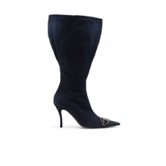 Diesel Women D-Venus-Wide knee-high boots in denim Dark Blue Y03877P7606