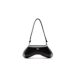 Diesel Women Play-Crossbody bag in semi gloss leather Black X10221PR227