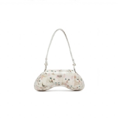 Diesel Women Play-Shoulder bag in printed glossy PU White X10221P6019