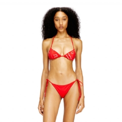 Diesel Women Bikini top with graphic print Red A201460PLCB