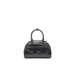Diesel Women 1DR Dome-Leather bowling bag Black X10370P8279