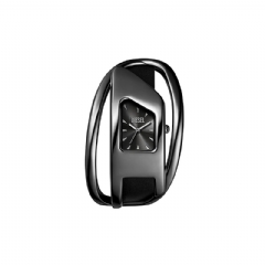 Diesel Women Wrap-D black leather watch Black DZ562900QQQ