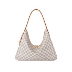 Louis Vuitton Women Slouchy MM Damier Azur N00126