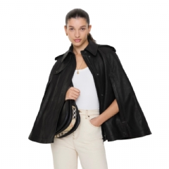 Burberry Women Leather Cape Black 81222731