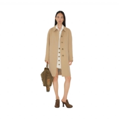 Burberry Women Mid-length Camden Heritage Car Coat Honey beige 80794001