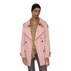 Burberry Women Short Lightweight Cotton Fitzrovia Trench Coat Begonia pink 81187041