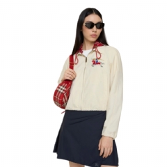 Burberry Women Cropped Newcott Hooded Jacket Tundra beige 81208991