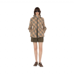 Burberry Women Check Lightweight Jacket Sand 81103031