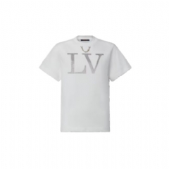 Louis Vuitton Women Rhinestone Signature T-Shirt 1AI485