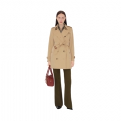 Burberry Women Short Chelsea Heritage Trench Coat Honey beige 80794081