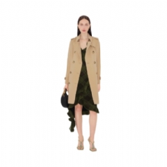 Burberry Women Mid-length Chelsea Heritage Trench Coat Honey beige 80794041