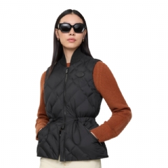 Burberry Women Check-stitch Nylon Devonside Gilet Black 81213691