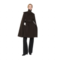Burberry Women Cashmere Belmont Trench Cape Cog brown melange 81150481