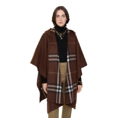 Burberry Women Cashmere Hooded Cape Treacle brown 81152641