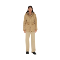 Burberry Women Quilted Nylon Parka Flax 81051081
