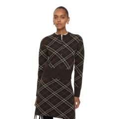Burberry Women Check Wool Cashmere Cardigan Truffle brown 81152541