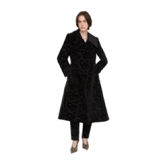 Burberry Women Vine Silk Blend Velvet Tailored Coat Black 81158981