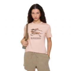 Burberry Women EKD Sketch Cotton T-shirt Bouquet pink 81210371