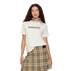Burberry Women Logo Cotton T-shirt Chalk white 81189781