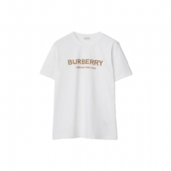 Burberry Women Logo Cotton T-shirt White 81227361