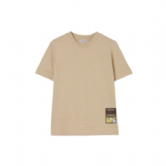 Burberry Women Landscape Label Cotton T-shirt Dune beige melange 81138511