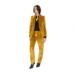 Burberry Women Baroque Velvet Tailored Trousers Pear yellow 81159021