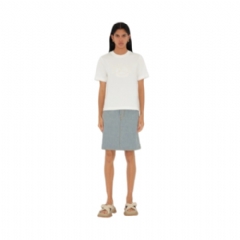 Burberry Women EKD Cotton T-shirt Chalk 80936511