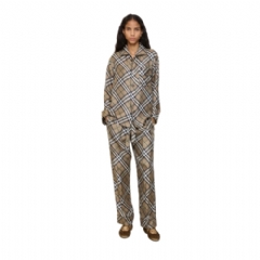 Burberry Women Check Silk Pyjama Trousers Linden beige 81170381
